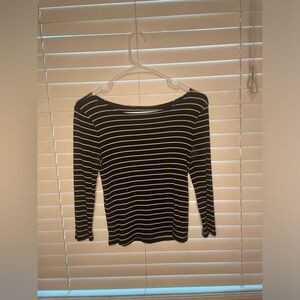 Black and white striped tee